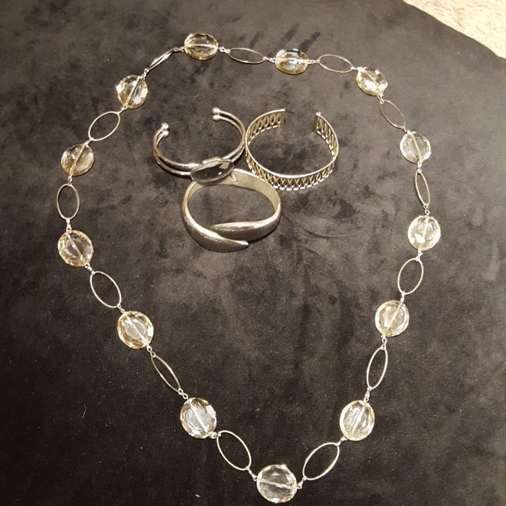 Necklace and 3 bracelets